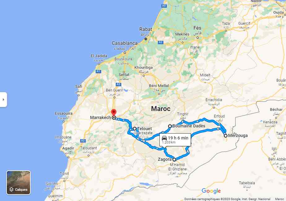 5 days desert tour from Marrakech to Merzouga and Ouarzazate